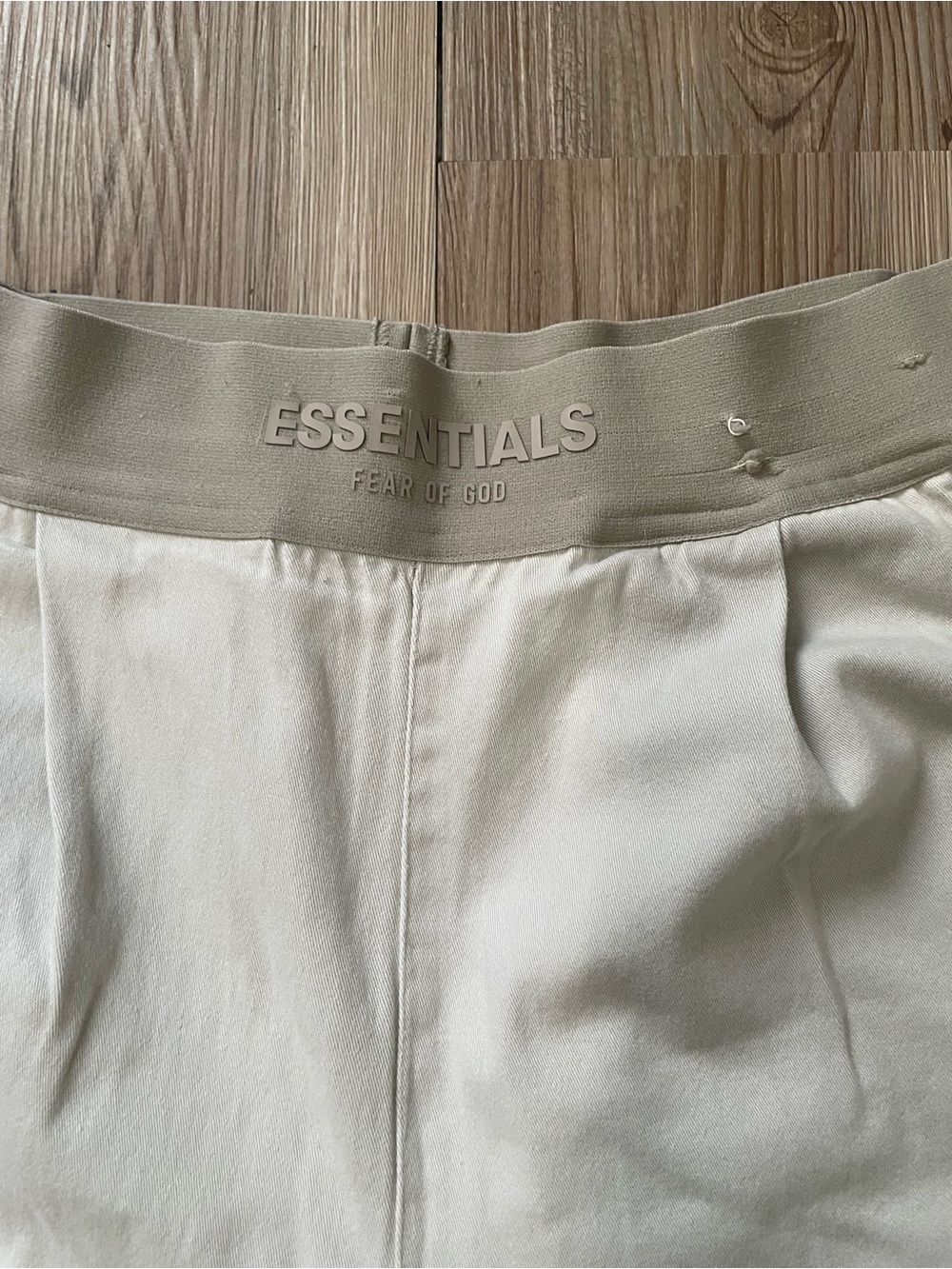 Fear of God ESSENTIALS Beige Wide Leg Trousers (small nip on waist band) see pic - Picture 7 of 12